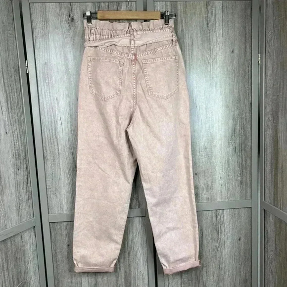 JOE'S Jeans Sz 26 The Brinkley High Waist Paperbag Waist Peach Color - Picture 6 of 9